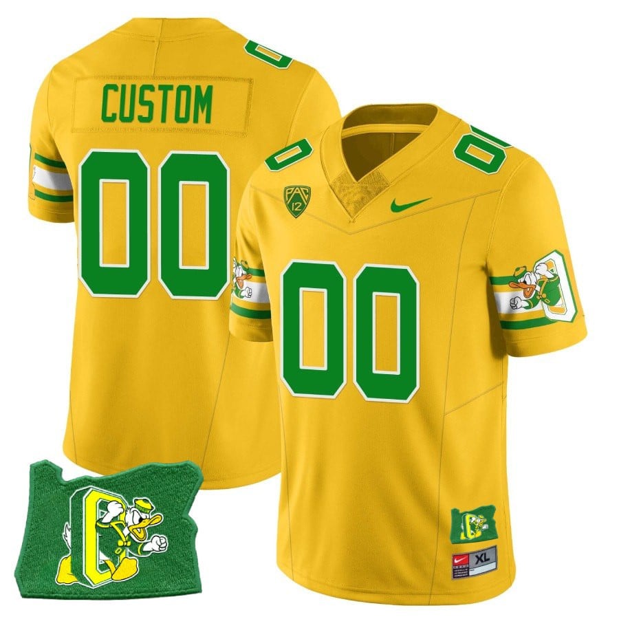 Custom Oregon Ducks â€˜Mighty Oregonâ€™ Throwback Football Stitched Jersey â€“ Oregon State