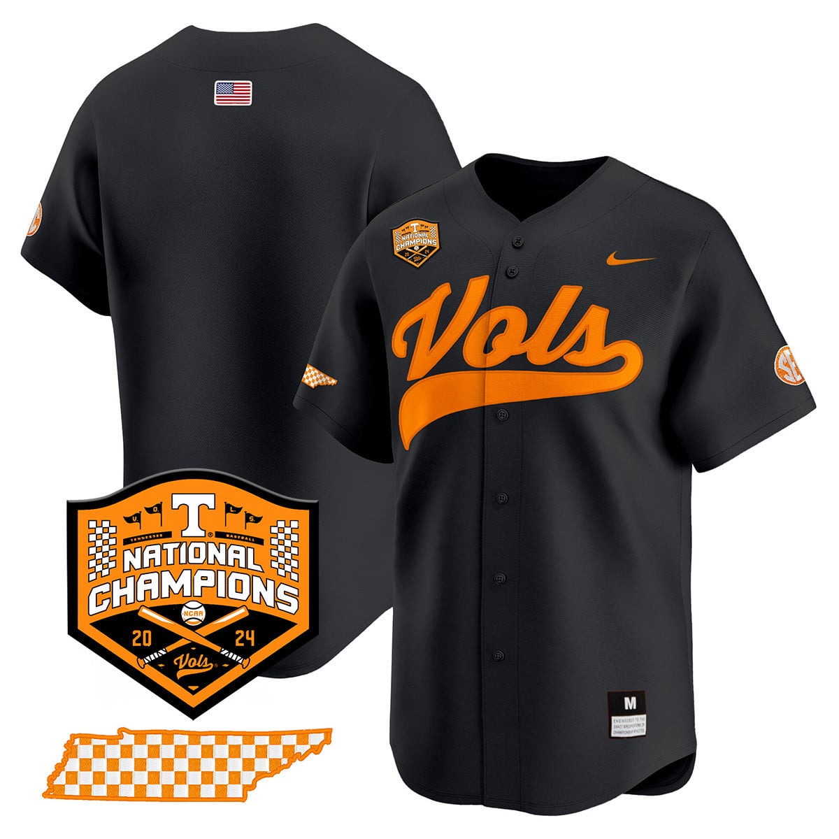 Men's Tennessee Volunteers 2024 National Champions Vapor Premier Limited Jersey - All Stitched