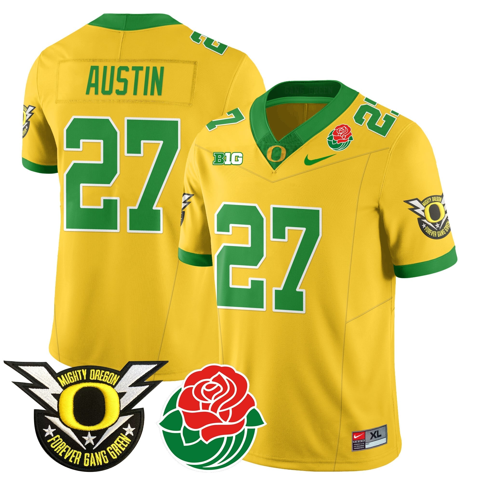 Men's Oregon Ducks 2024 Rose Bowl Jersey N2 - All Stitched 412VTHNJS003