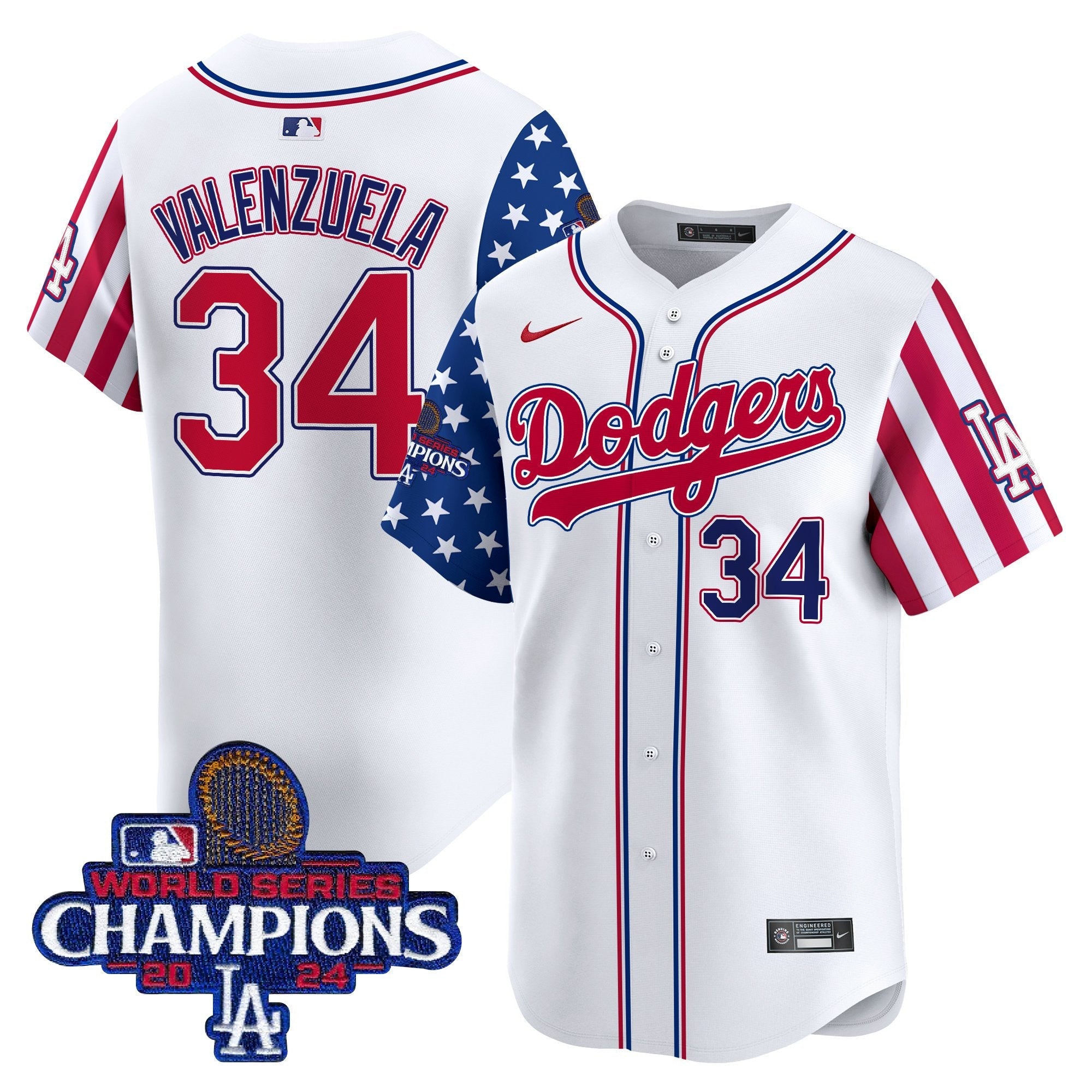 Men's Dodgers 2025 Independence Day Vapor Premier Limited Jersey - All Stitched