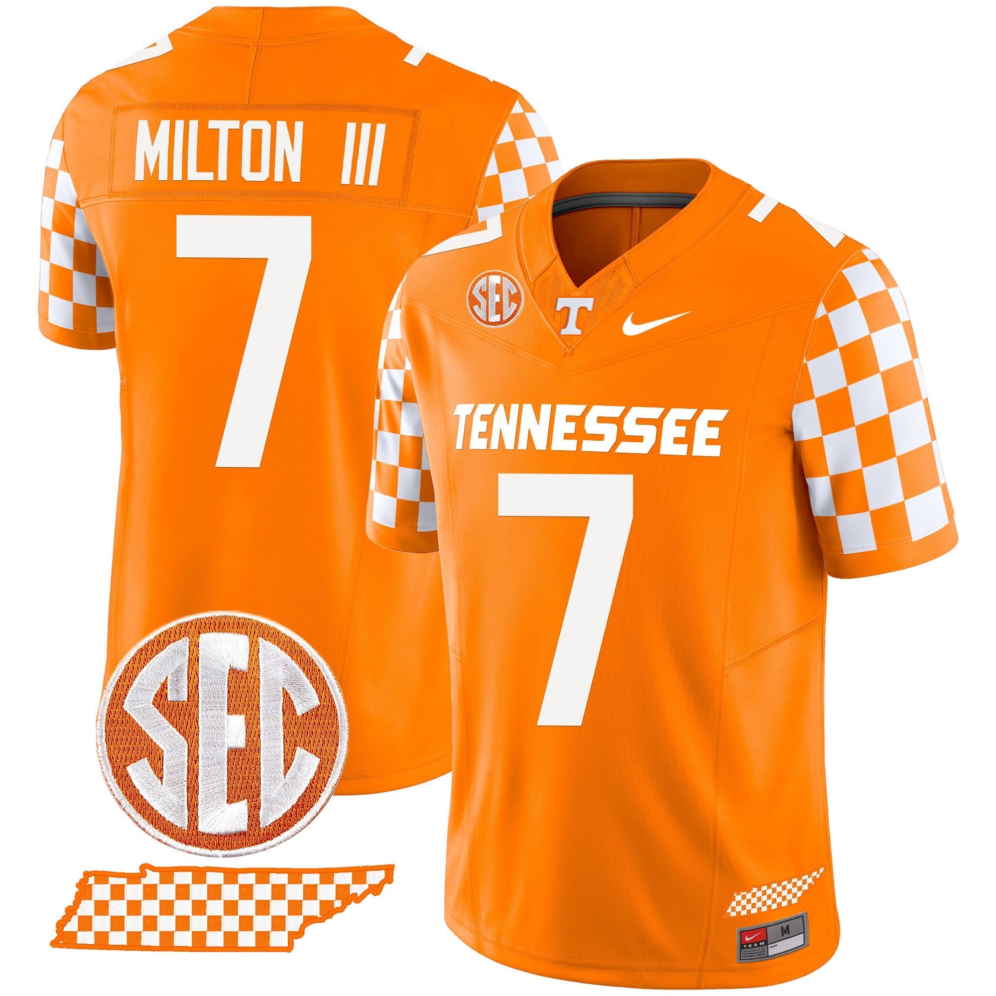 Men's Tennessee Volunteers 2024 Checkerboard Vapor Limited Jersey - All Stitched