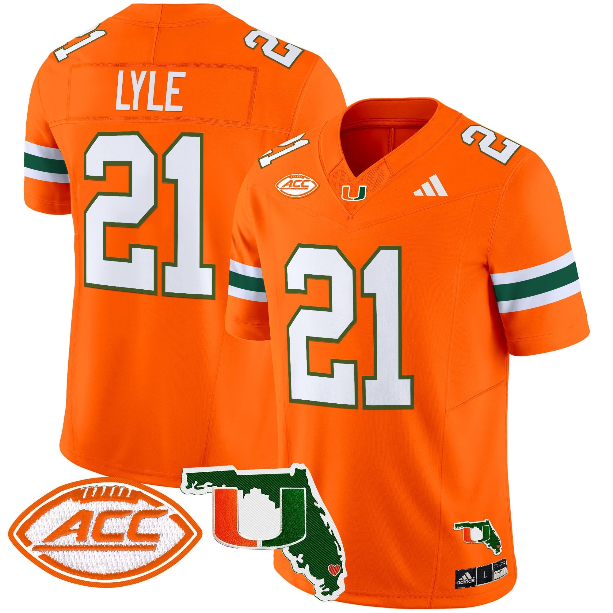 Men's Miami Hurricanes 2024 Florida Patch Vapor Limited Jersey - All Stitched