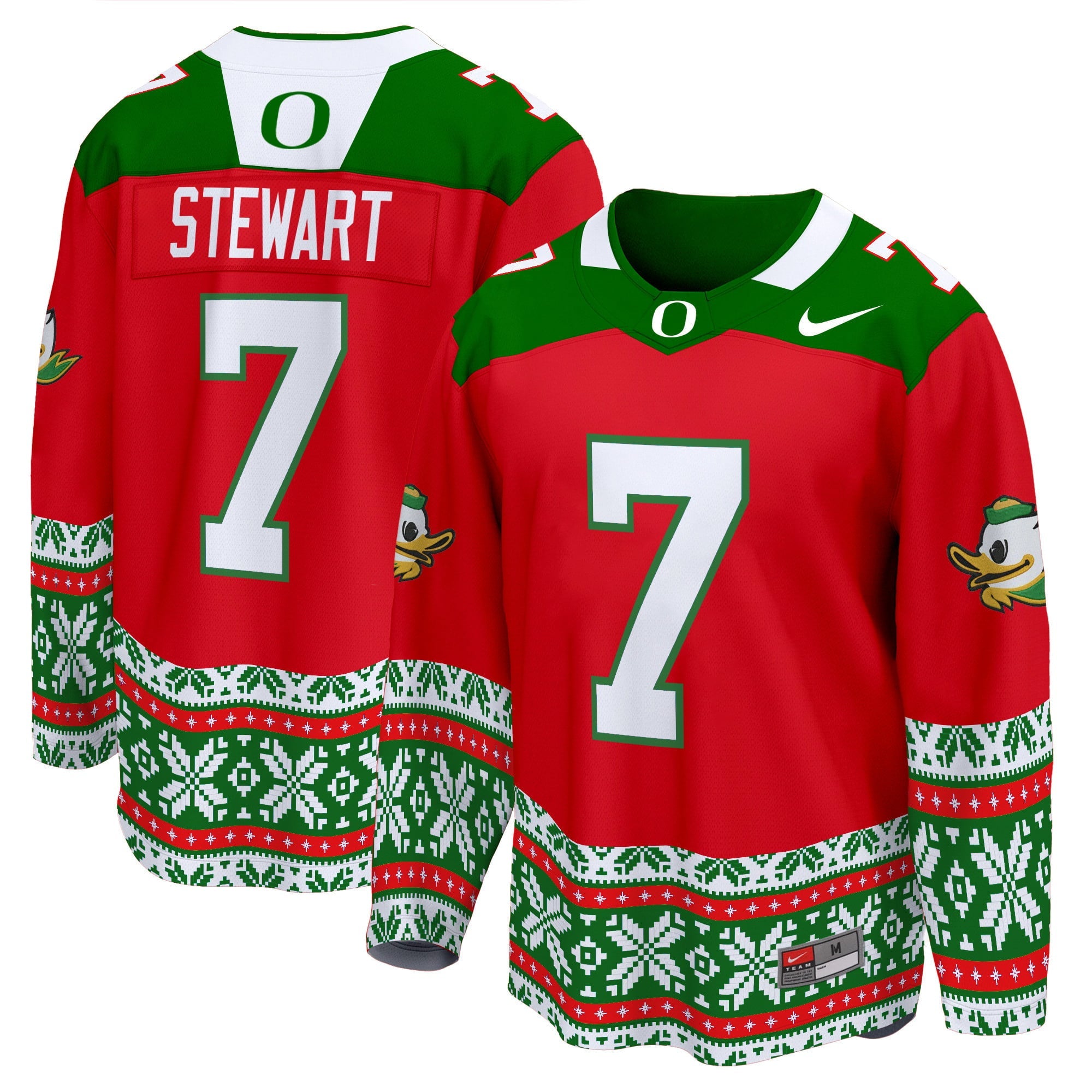 Men's Oregon Ducks 2024 Christmas Premier Breakaway Jersey - All Printed