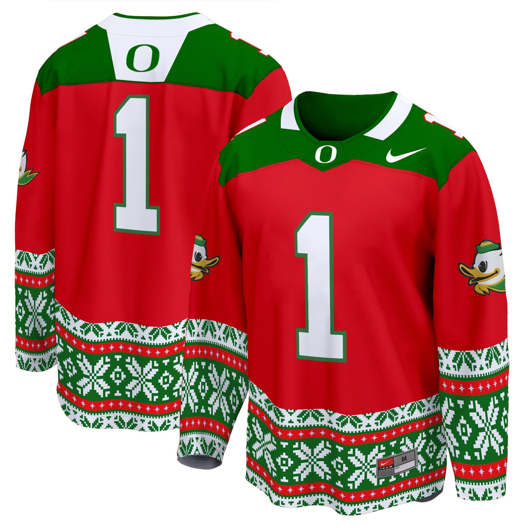 Men's Oregon Ducks 2024 Christmas Premier Breakaway Jersey - All Printed