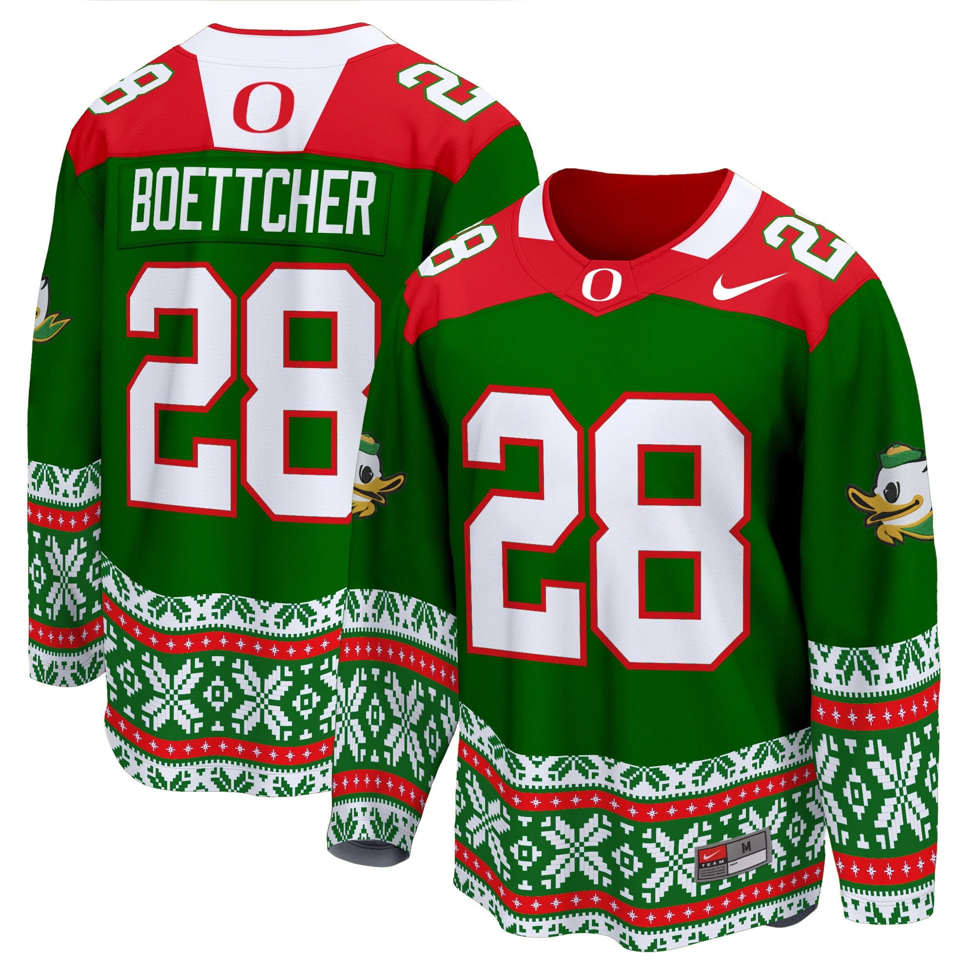 Men's Oregon Ducks 2024 Christmas Premier Breakaway Jersey - All Printed