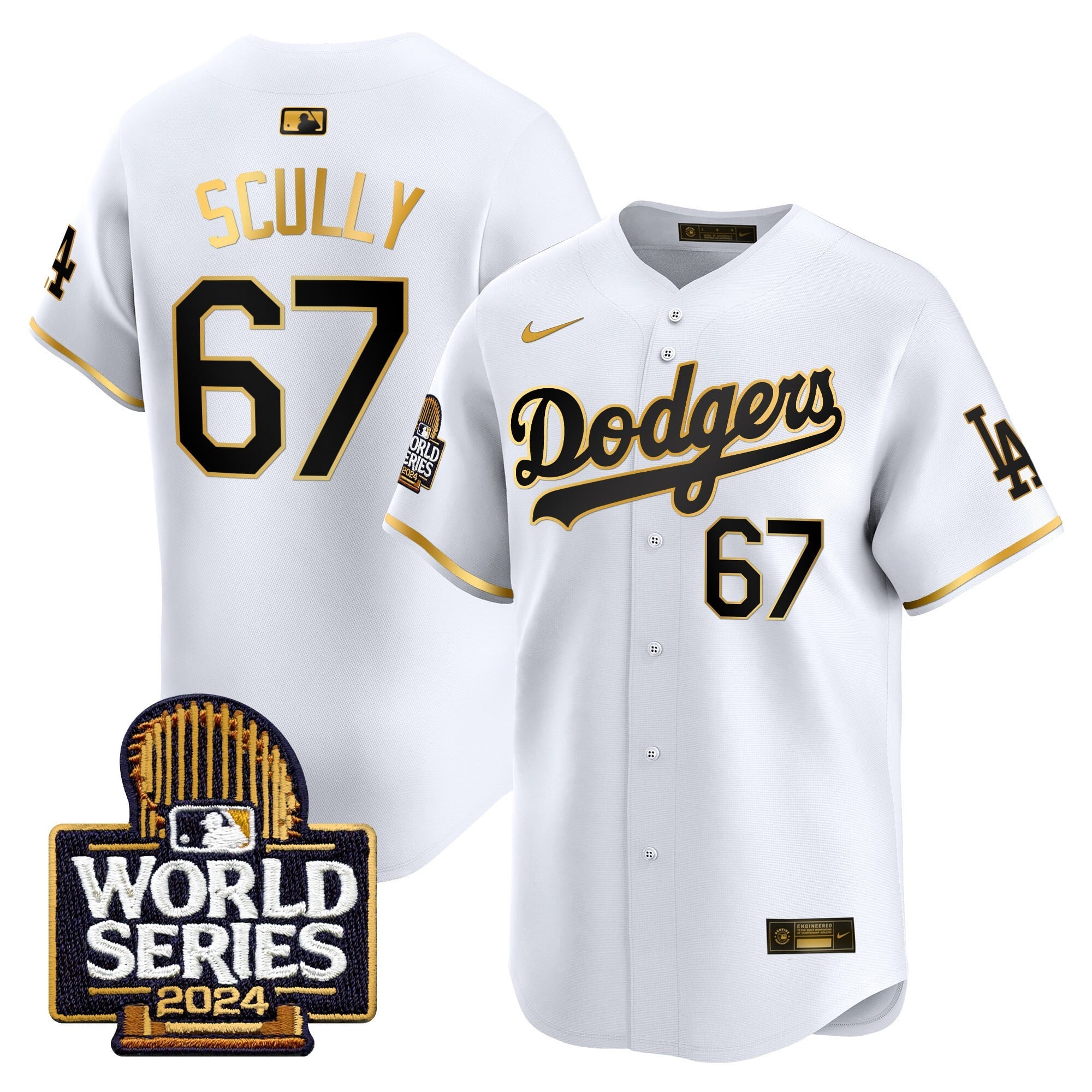 Men's Dodgers 2024 World Series Vapor Premier Limited Jersey - All Stitched