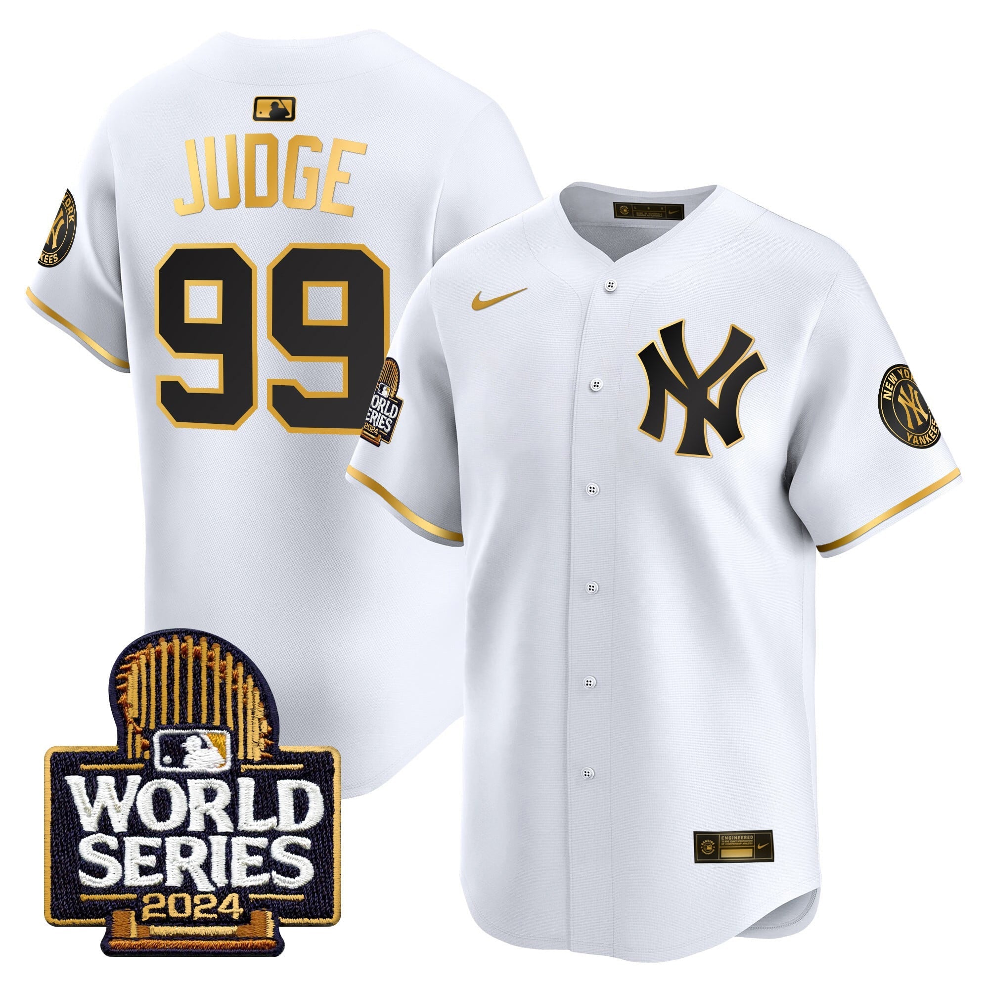 Men's Yankees 2024 World Series Vapor Premier Limited Jersey - All Stitched