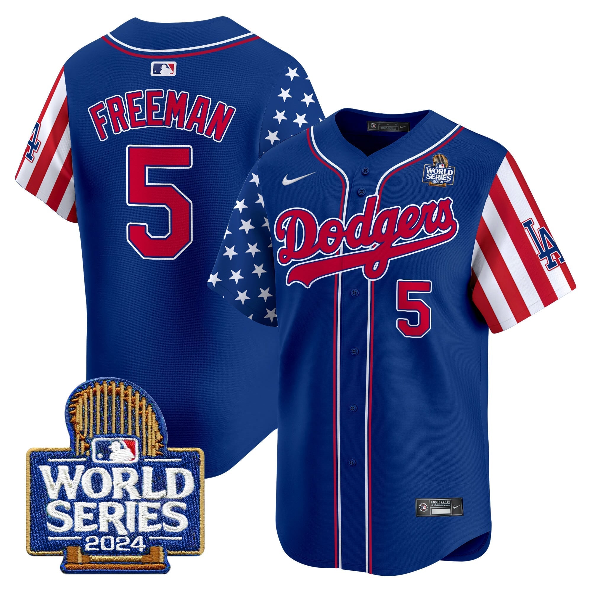 Men's Dodgers American Style 2024 World Series Vapor Premier Limited Jersey V2 - All Stitched
