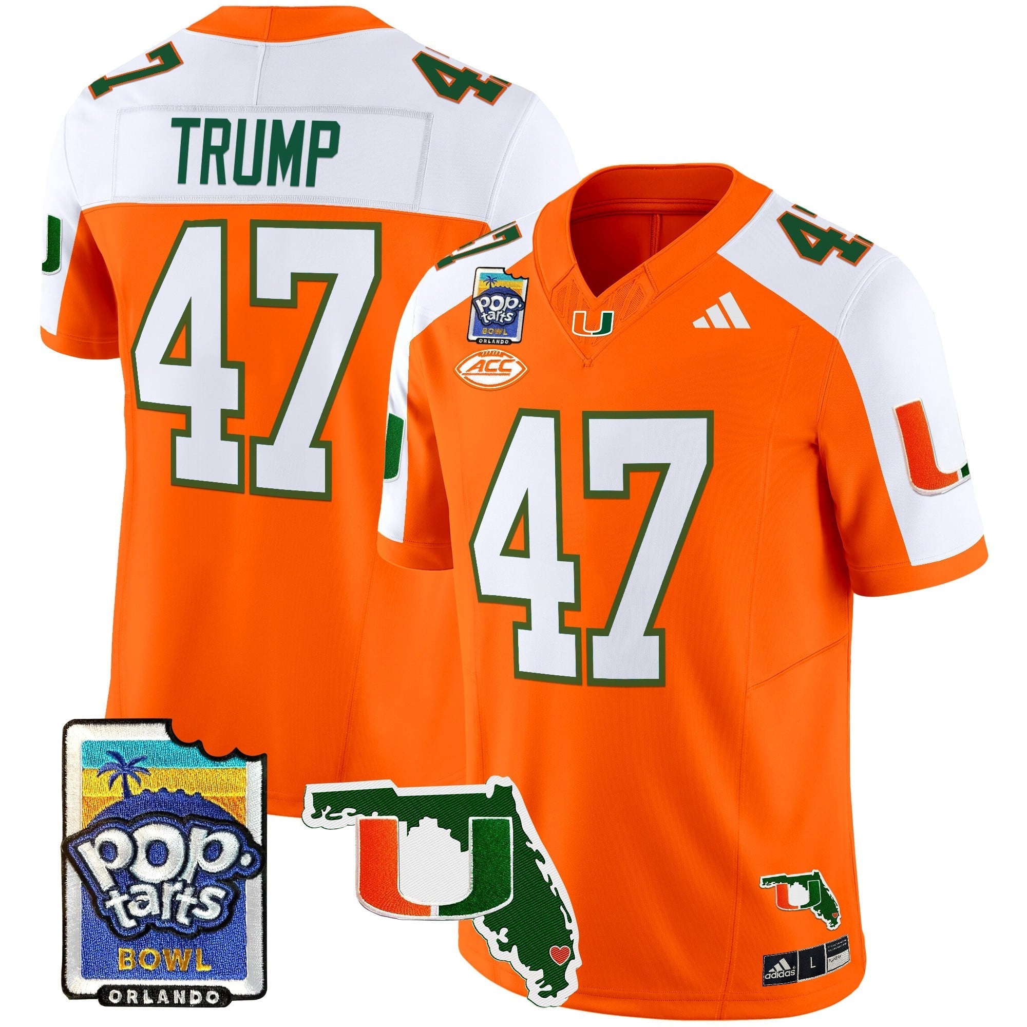 Men's Miami Hurricanes 2025 PopTarts Bowl Patch Vapor Limited Jersey - All Stitched